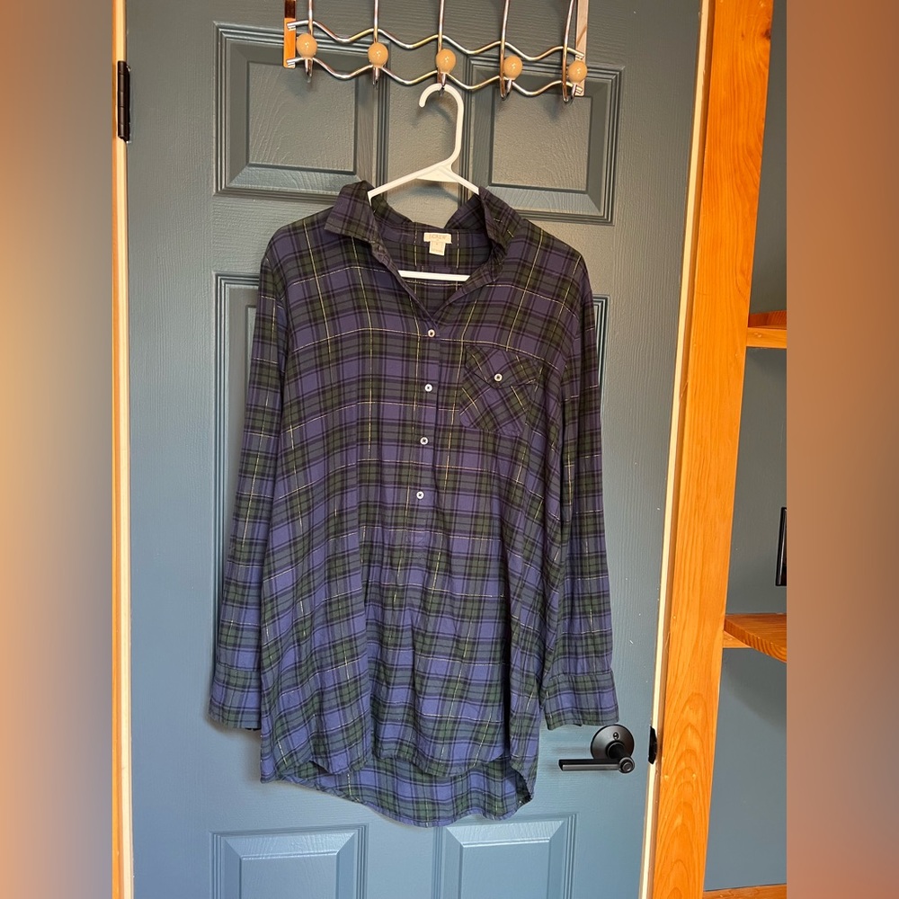 J. Crew Metallic Oxford Tunic